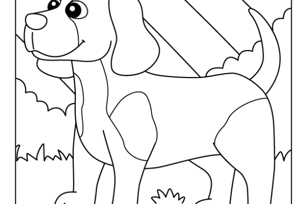Beagle Dog Coloring Page
