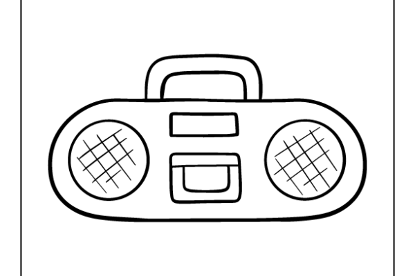 Tape Recorder Coloring Page