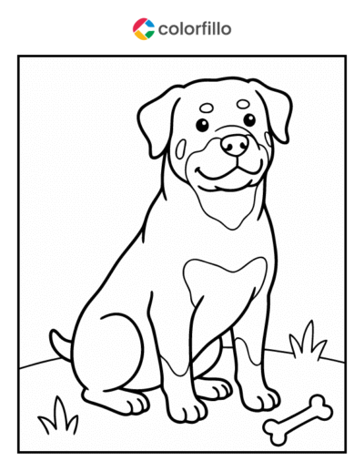 Rottweiler Coloring Pages