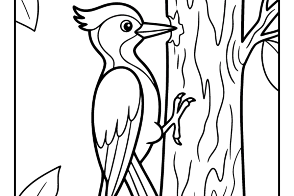 Woodpecker Coloring Page