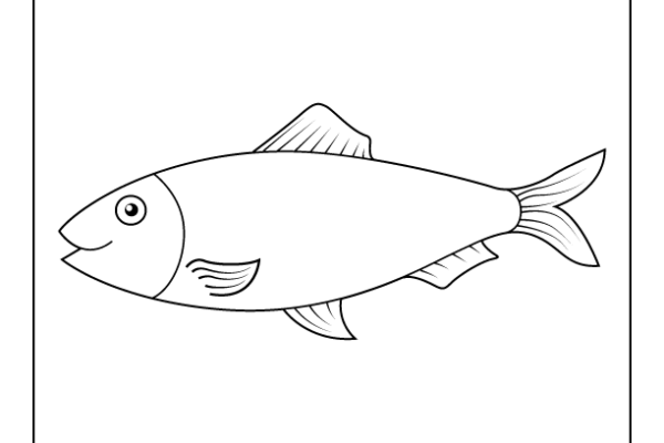 Herring Fish Coloring Page