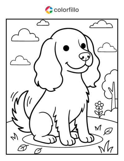 Cocker Spaniel Coloring Page