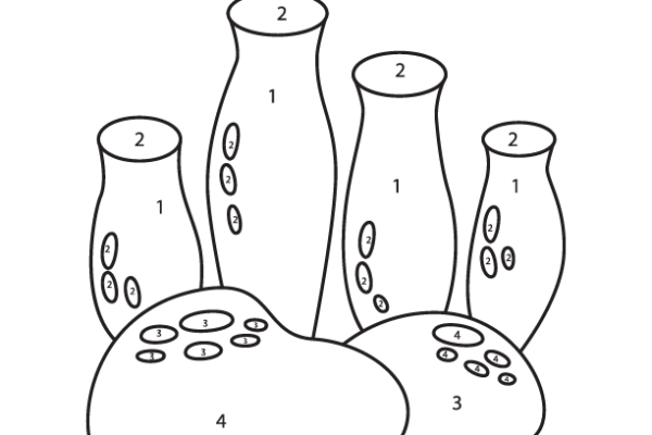Sea Corals Color by Number
