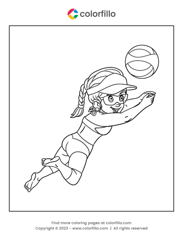 Volleyball Coloring Page