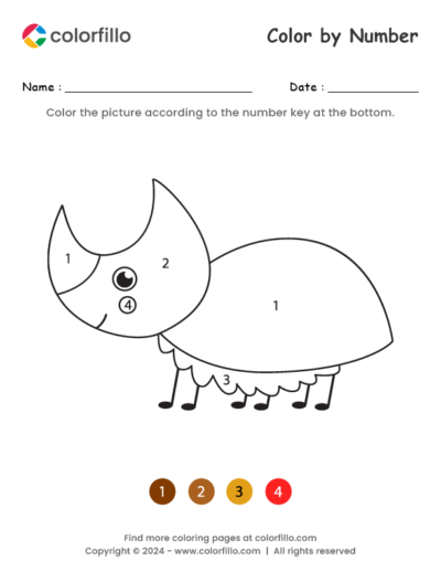 Beetle Color by Number