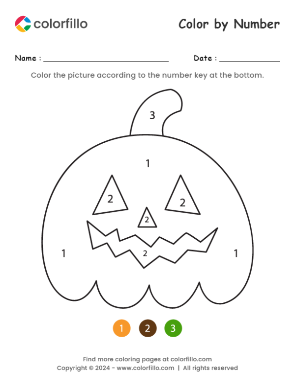 Halloween Color by Number