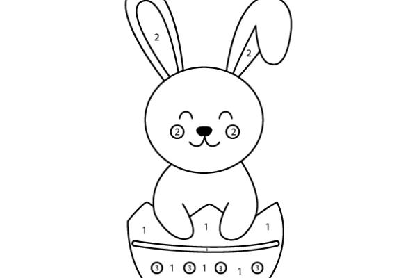 Easter Bunny Color by Number