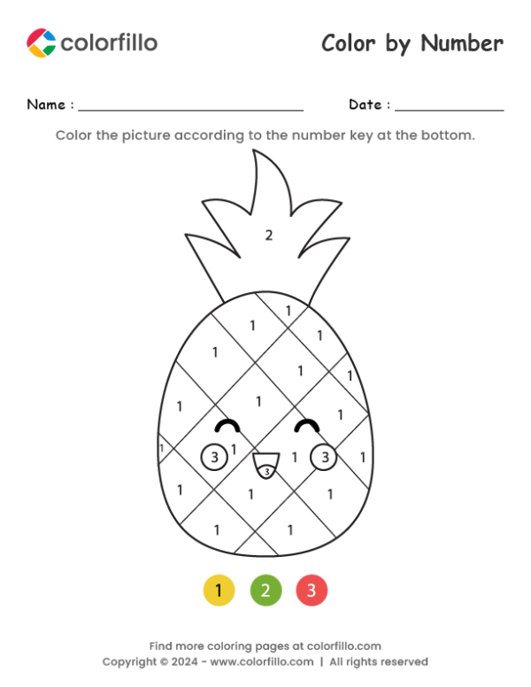 Pineapple Color by Number