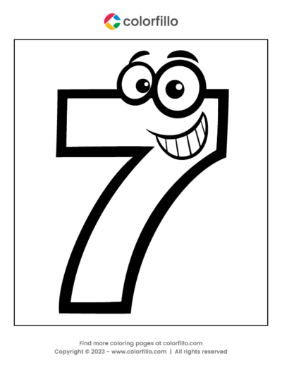 Number Seven Coloring Page