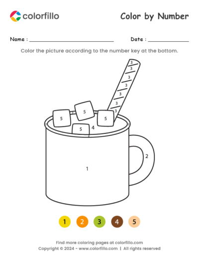 Cacao Cup Color by Number