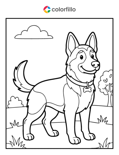 German Shepherd Coloring Pages