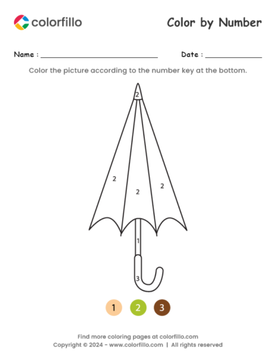 Umbrella Color by Number