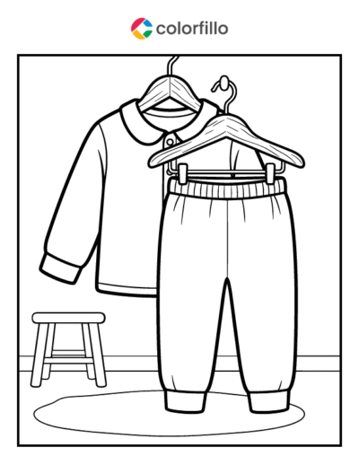 Pajama Coloring Pages