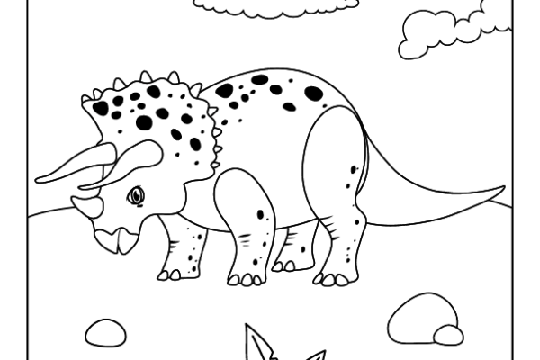 Triceratops Coloring Page