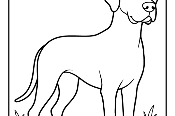 Great Dane Coloring Pages