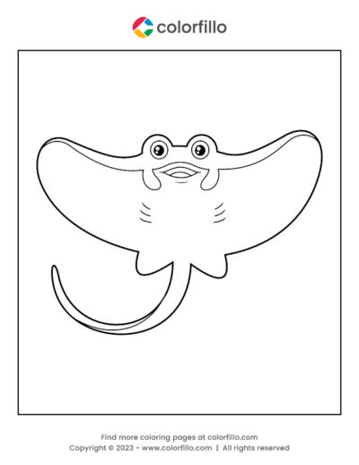 Stingray Fish Coloring Page