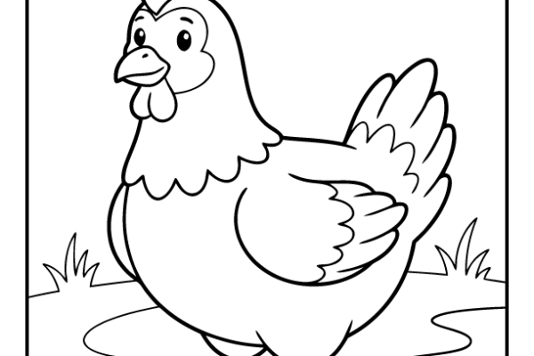 Hen Coloring Page