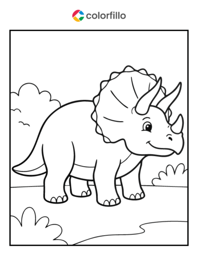 Triceratops Coloring Pages