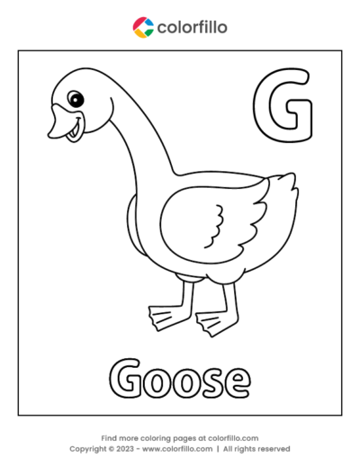Letter G Coloring Page