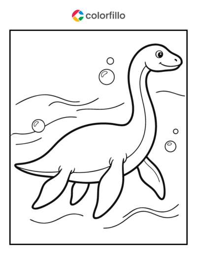 Plesiosaurus Coloring Page