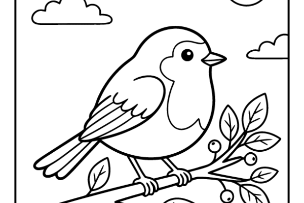 Robin Bird Coloring Pages