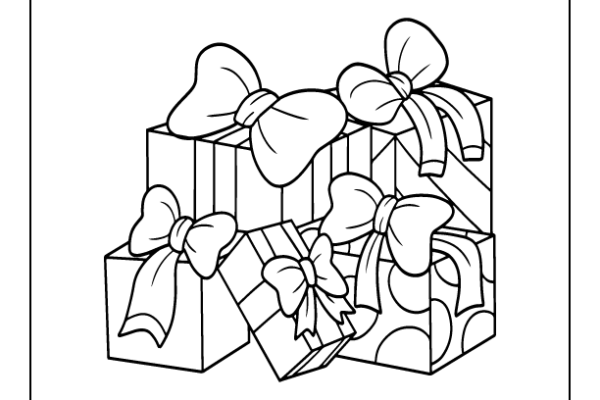 Christmas Gifts Coloring Page