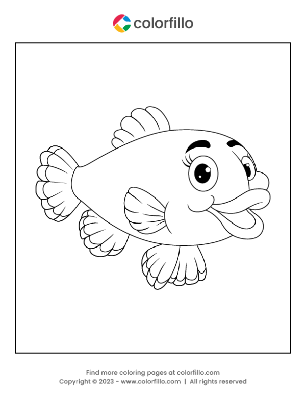 Clown Fish Coloring Page