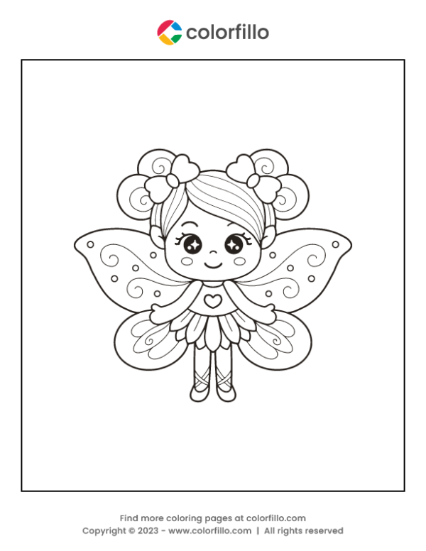 Cute Little Fairy Coloring Page
