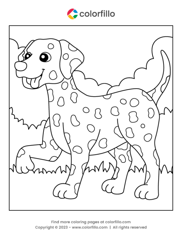 Dalmation Dog Coloring Page