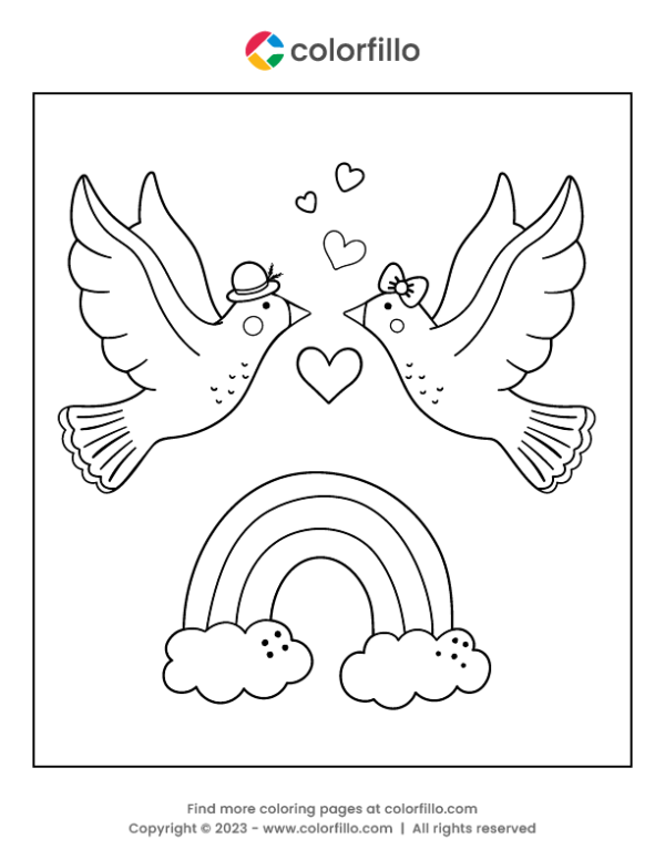 Dove Bird Coloring Page