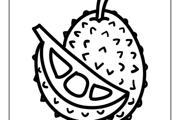 Durian Coloring Page
