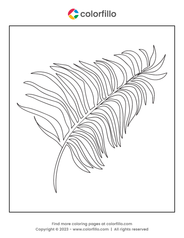 Easter Palm Leave Coloring Page