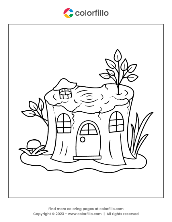 Fairytale House Coloring Page