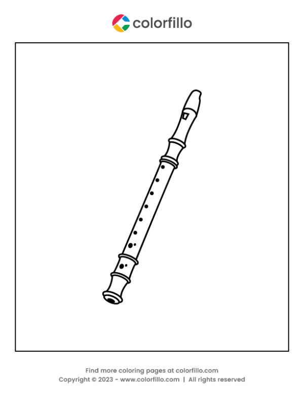 Flute Coloring Page