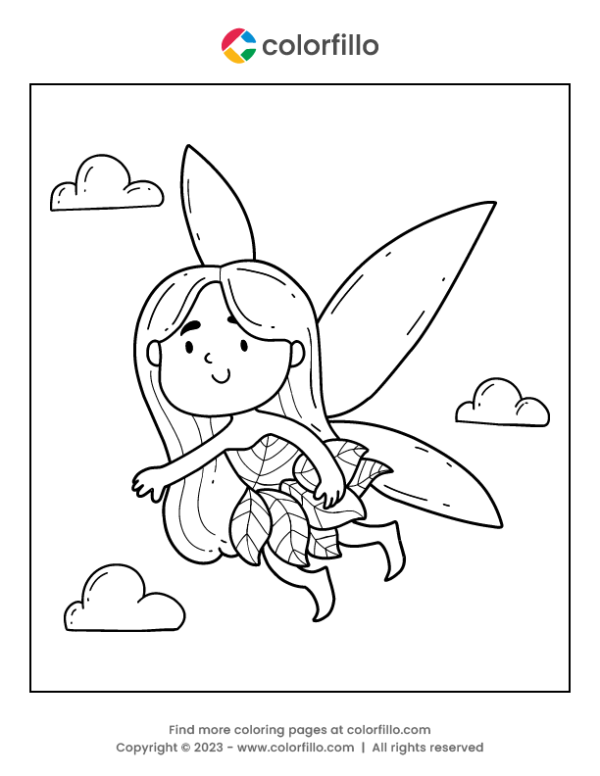 Forest Fairy Coloring Page