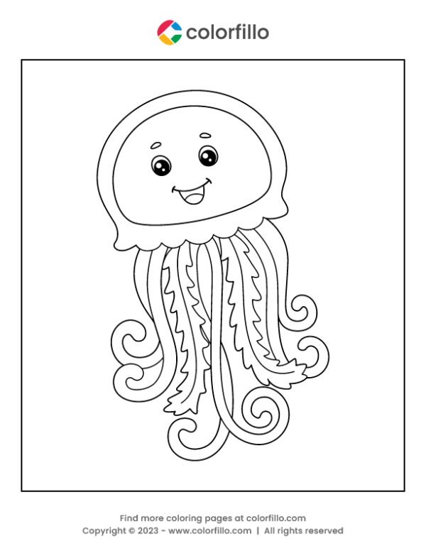 Jelly Fish Coloring Page