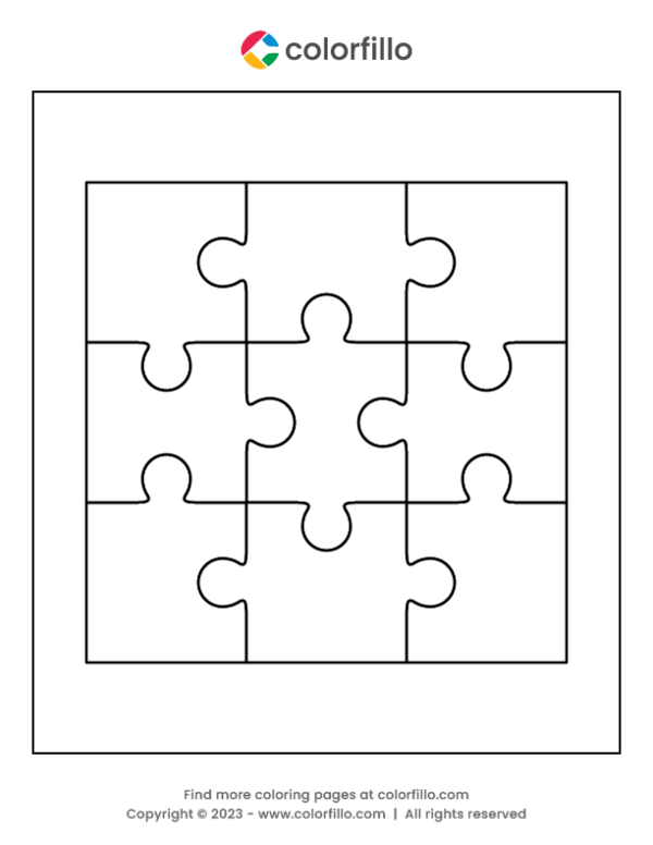 Jigsaw Puzzle Toy Coloring Page