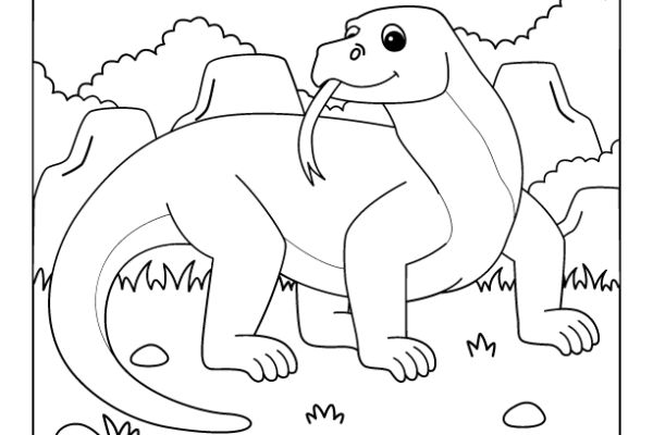 Komodo Dragon Coloring Page