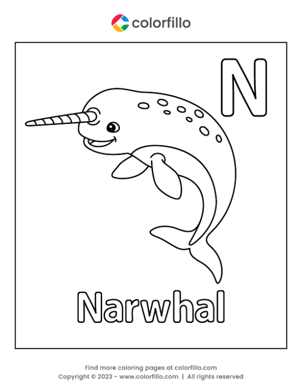 Letter N Coloring Page