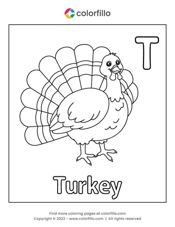 Letter T Coloring Page