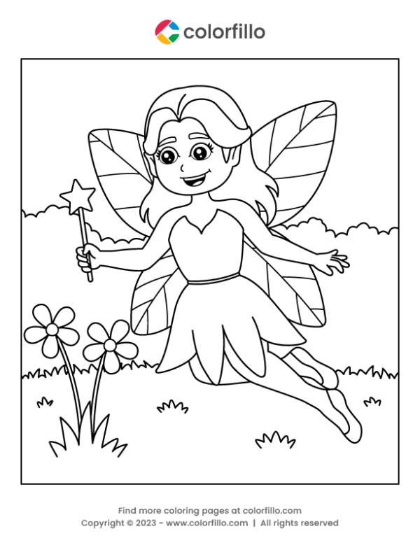 Magic Fairy Coloring Page