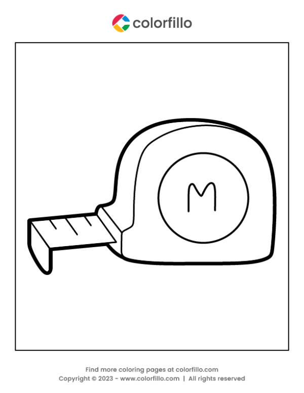 Measuring Tape Coloring Page
