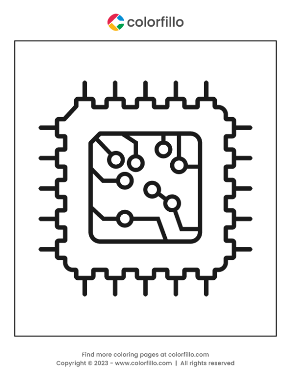 Microchip Coloring Page