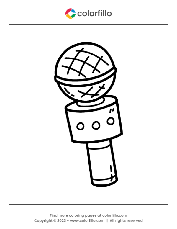 Microphone Coloring Page