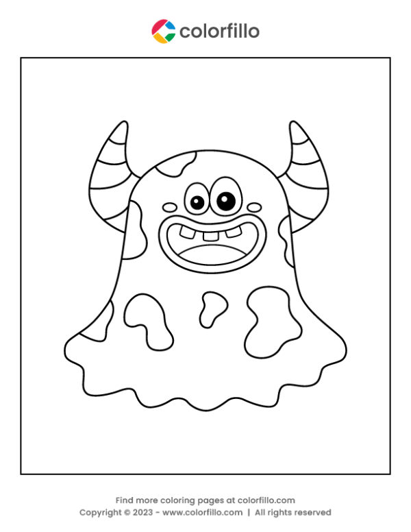 Monster Halloween Coloring Page