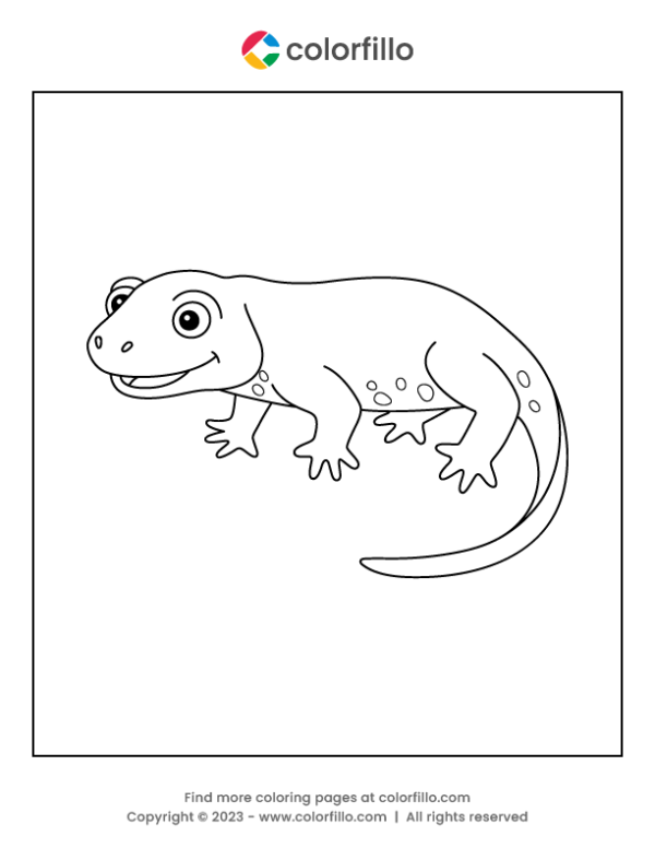 Newt Coloring Page