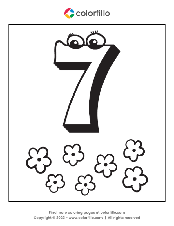 Number 7 Coloring Page