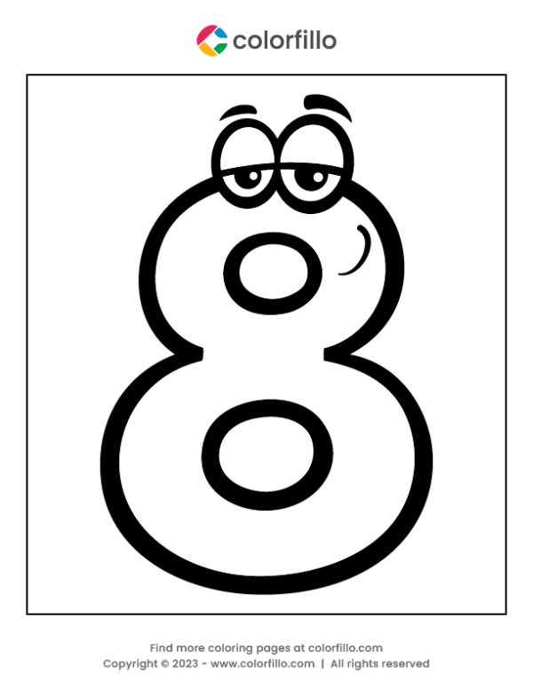 Number Eight Coloring Page