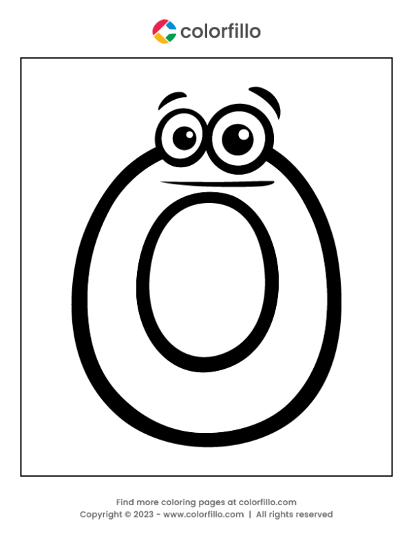 Number Zero Coloring Page