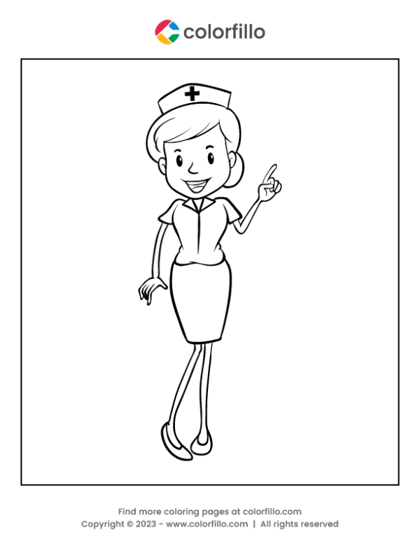 Nurse Coloring Page